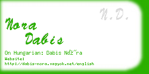 nora dabis business card